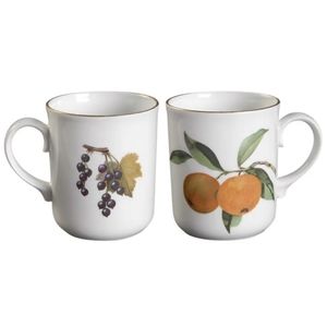 2 Royal Worcester Evesham Gold Rim Mugs
